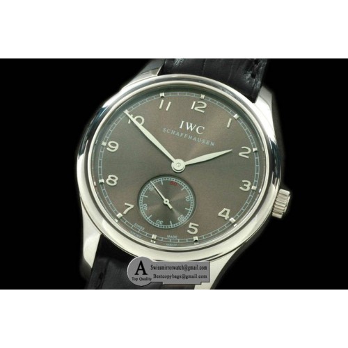 IWC Portuguese Vintage Auto SS Leather Grey Asia 2824 28800b Replica Watches