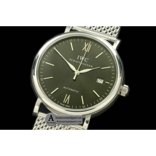 IWC Portofino Automatic SS Mesh Grey Asia 2892 Replica Watches