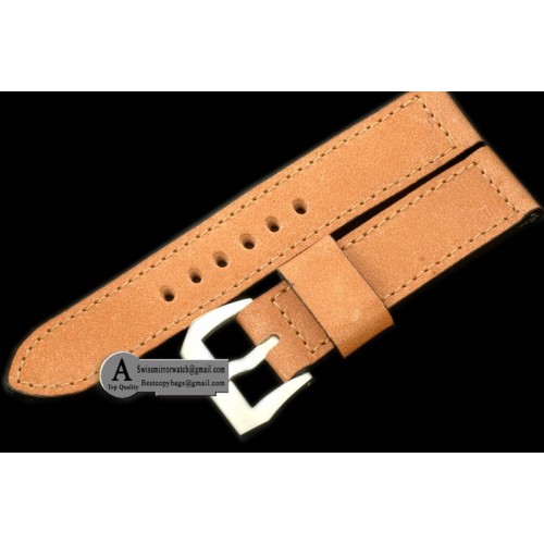 Panerai "Crazy Horse" Distress Tan 24/24 Leather Strap Replica Watches