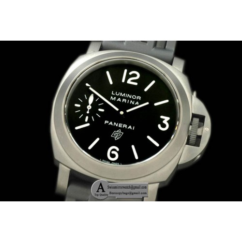 Panerai Pam 005 Logo SS/Rubber Black A-6497 Replica Watches