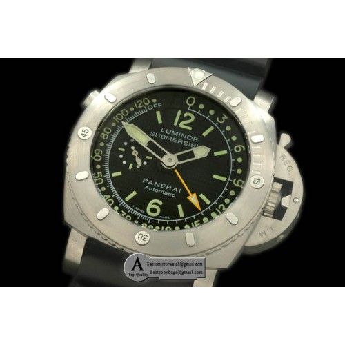 Panerai PAM 193 Luminor 1950 Submersible Depth Gauge Titanium Rubber Black Asian 2813 23J Replica Watches