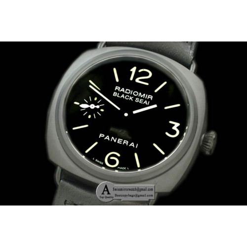 Panerai RADIOMIR 45MM Pam 292J Black Seal Ceramic Leather Black Asian 6497 Replica Watches Panerai RADIOMIR 45MM Pam 292J Black Seal Ceramic Leather Black Asian 6497 Replica Watches