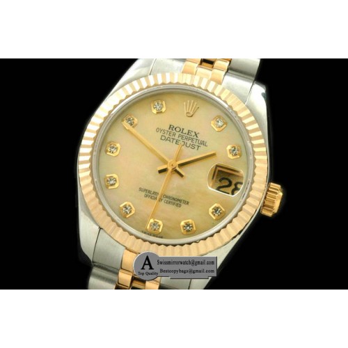 Rolex SS/Yellow Gold Jubilee MOP Gold Diamond Swiss Eta 2836-2 Replica Watches Rolex SS/Yellow Gold Jubilee MOP Gold Diamond Swiss Eta 2836-2 Replica Watches