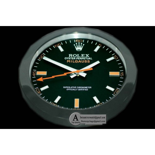 Rolex Dealer Clock Milgauss Style Black Japanese Quartz Replica Watches