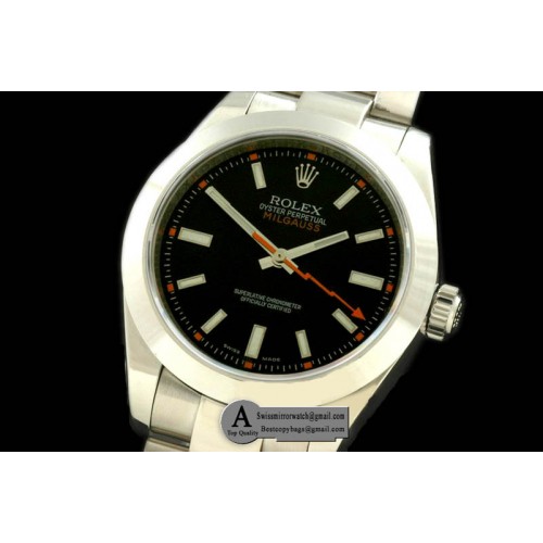Rolex Milguass SS Black Asia Eta 2836/31