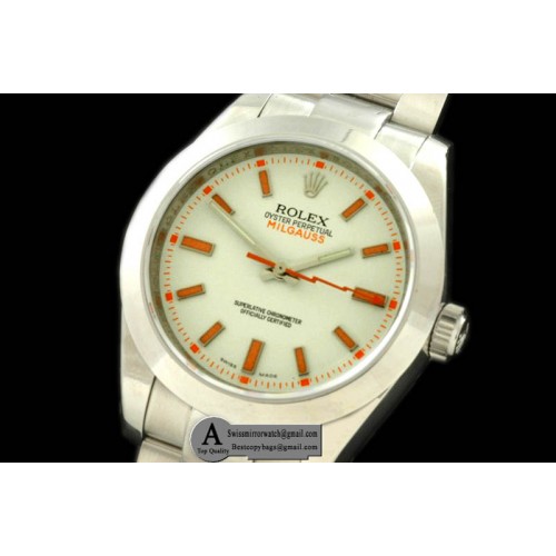 Rolex Milguass SS White Asian 2813 21J