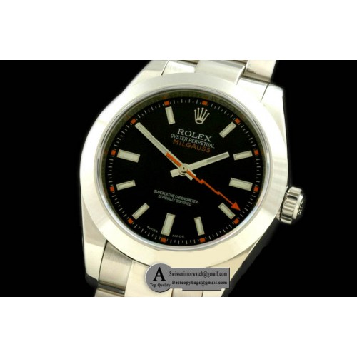 Rolex Milguass SS Black Asian 2813 21J