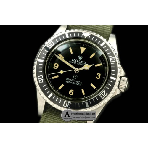 Rolex Vintage 5512 No Date Military Submariner Asia 2813 21J Replica Watches