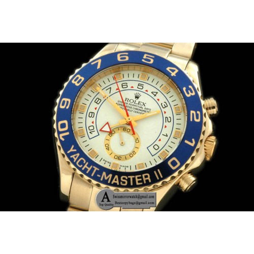 Replica Rolex 2007 Yatchmaster II (42mm) 16688 Yellow Gold/Yellow Gold White Asia 2813 Watches