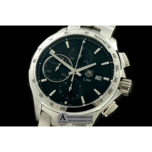 Tag Heuer Link 2010 Day SS SS Black A 7750 Replica Watches