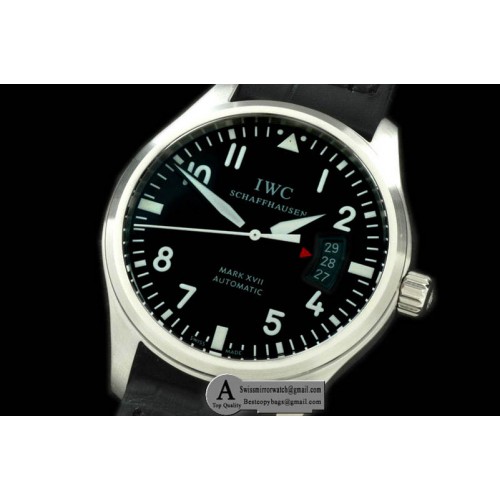 IWC IW326501 Mark XVII SS/Leather Black Asia 2824 Replica Watches