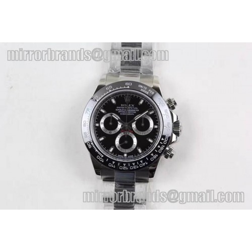 Rolex  Daytona Ceramic Bezel SS/SS Black Noob A7750