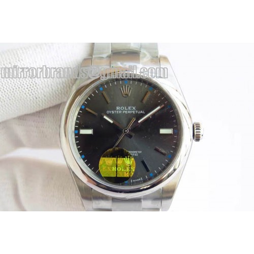 Rolex Osyter Perpetual 114300 SS/SS Dark Rhodium Grey A-2836
