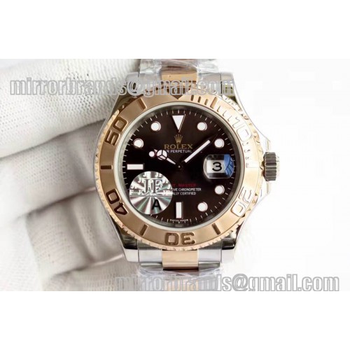 Rolex Yacht-Master 116621 JF Best Edition Brown Dial on SS/RG Bracelet SA3135
