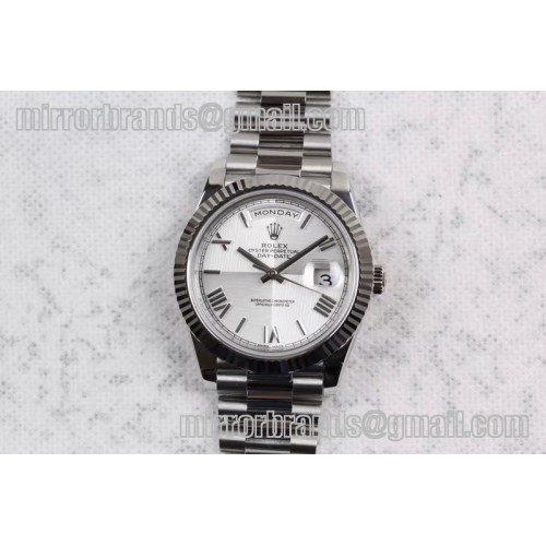 Rolex Day-Date 40 228239 Noob 1:1 Best Edition Quadrant Textured Silver Dial Rolex Day-Date 40 228239 Noob 1:1 Best Edition Quadrant Textured Silver Dial