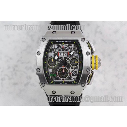 Richard Mille Unveils the RM 11-03 SS Flyback Chronograph A7750 ON Rubber strap