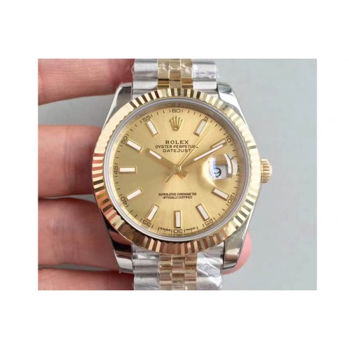 Rolex DateJust 41 126333 Noob YG Wrapped Gold Dial Stick Markers Jubilee A3235 Rolex DateJust 41 126333 Noob YG Wrapped Gold Dial Stick Markers Jubilee A3235