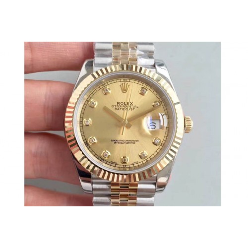 Rolex DateJust 41 126333 Noob YG Wrapped Gold Dial Diamond Markers Jubilee A3235 Rolex DateJust 41 126333 Noob YG Wrapped Gold Dial Diamond Markers Jubilee A3235