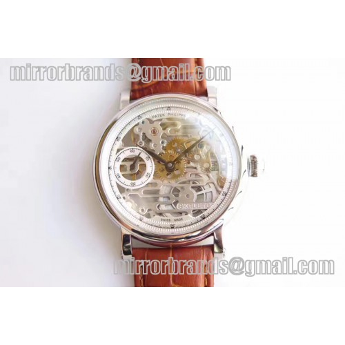 Patek Philippe SS Skeleton White Dail Asian Hand 6497