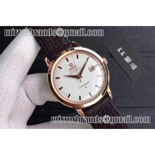 Omega Constellation Certified Chronometer Men's RG Wrist Watch Black/White