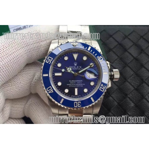 Rolex Submariner 116619 LB Blue Ceramic  EW A3135