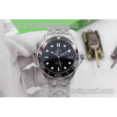 Omega Seamaster 300M 50th SS MK 1:1 Black Dial  Black Ceramic Bezel A2824