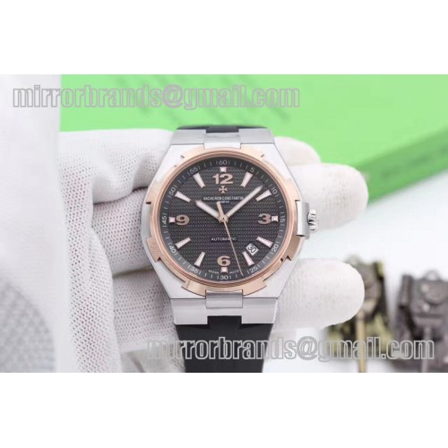 Vacheron Constantin Overseas SS JJF 1:1 Best Edition Black Textured Dial RG Bezel MIYOTA9015