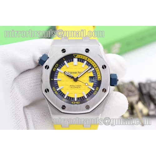 Audemars Piguet Royal Oak Offshore 15710 Yellow Diver JF 1:1 Yellow Rubber Strap A3120