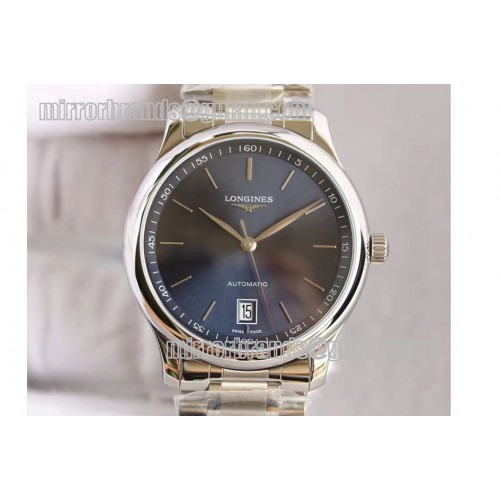 Longines Master Automatic Black Textured Dial SS/SS A2836