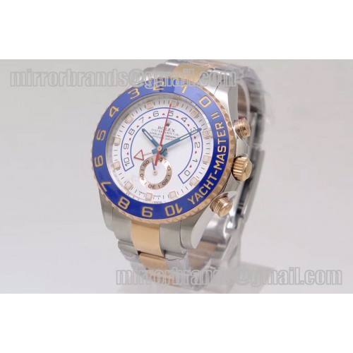 Rolex YachtMaster II 116681 SS/RG Blue Ceramic JF 1:1 Best Edition