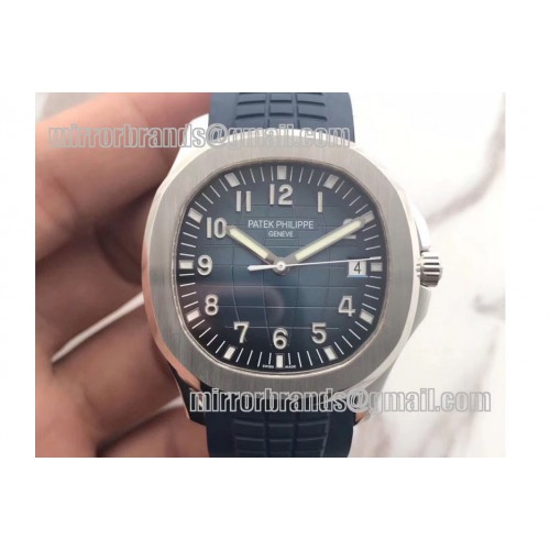 Patek Philippe Aquanaut Jumbo 42mm SS BP 1:1 Best Edition Blue Dial on Blue Rubber Strap 9015 to PP324CS