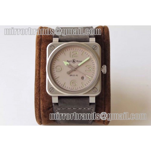 Bell&Ross BR 03-92 HOROLUM Satin-polished steel 1:1 Best Edition Gray Dial