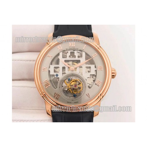 Blancpain Fantasy Tourbillon RG Gray Skeleton Dial