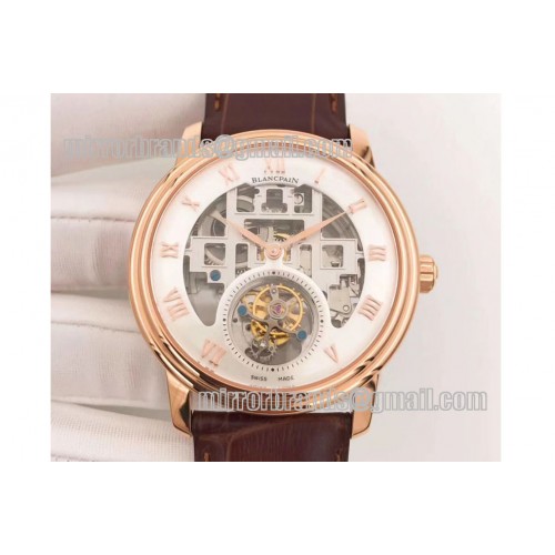 Blancpain Fantasy Tourbillon RG Silver Skeleton Dial