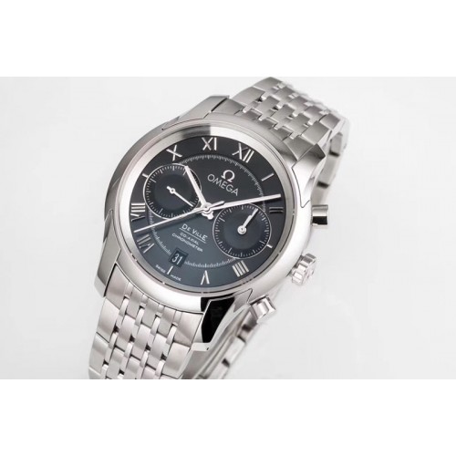Omega De Ville Chronograph SS OMF Black Dial A9300
