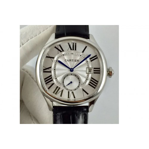 Drive de Cartier SS TF 1:1 Best Edition White Textured Dial