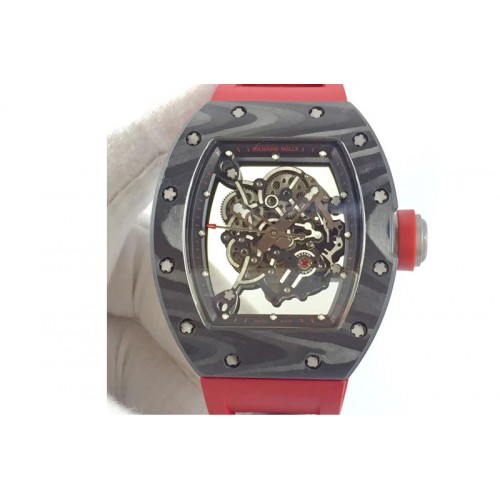 Richard Mille RM055 Forge Carbon Titanium Case KVF Best Edition Skeleton Dial Red