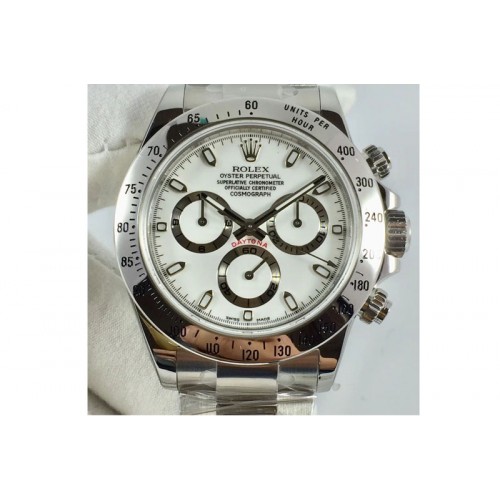 Rolex Daytona 116520 ARF 904L SS White Dial A4130