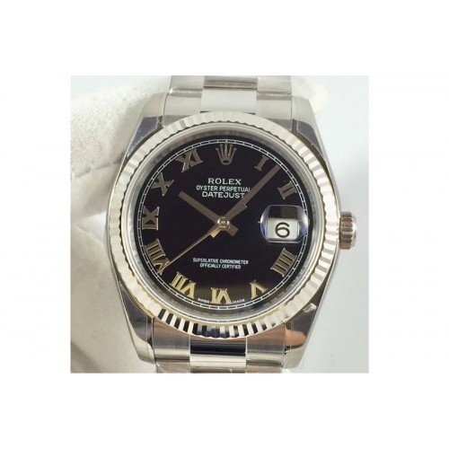 Rolex DateJust 36 904L SS 116234 ARF Black Dial Roman Markers