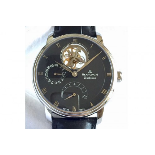 Blancpain Villeret Tourbillon SS/LE 6025-3642-55B Black Dial
