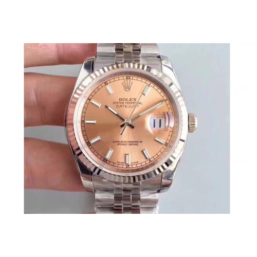 Rolex DateJust 36 116234 ARF Pink Dial 904L SS Jubilee Bracelet SA3135