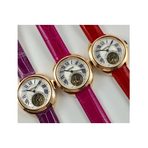 Cle de Cartier RG 40mm Real Tourbillon White Textured Dial