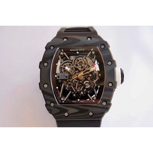 Richard Mille RM035-02 Rafael Nadal Forge Carbon Titanium Case White Button