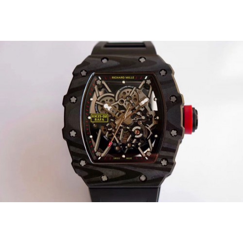 Richard Mille RM035-02 Rafael Nadal Forge Carbon Titanium Case Red Button