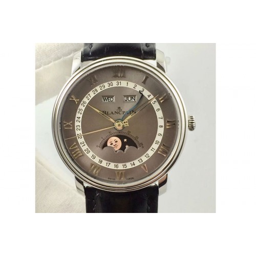 Blancpain Villeret 6654 SS Complicated Function OMF 1:1 Best Edition Gray Dial A6654