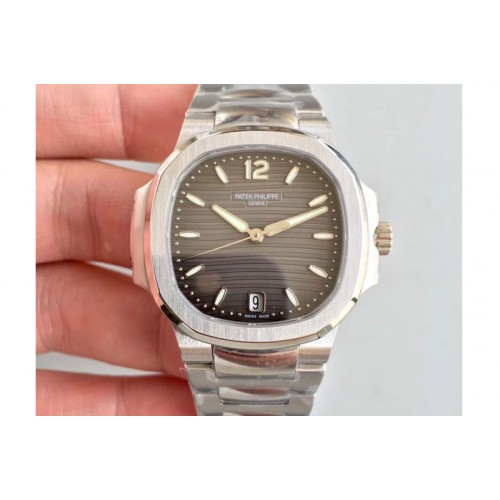 Patek Philippe Nautilus Jumbo Ladies 7118 PF 1:1 Best Edition Gray Textured Dial A324