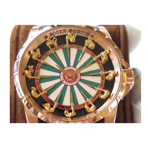 Roger Dubuis Excalibur Knights of the Round Table II RG Checkerboard Dial M6T15