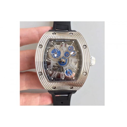 Richard Mille RM018 Hommage a Boucheron SS Blue Skeleton Dial 6T51