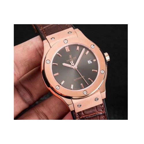 Hublot Classic Fusion 42mm RG JJF 1:1 Best Edition Gray/Blue/Black Face