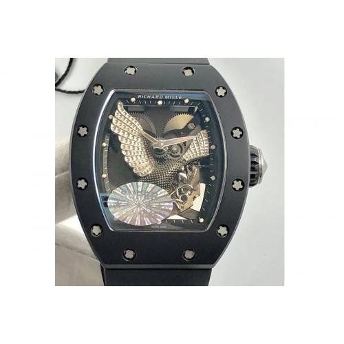 Richard Mille RM023 Real Ceramic Case KVF Best Edition Eagle Skeleton Dial SS Crown M8215
